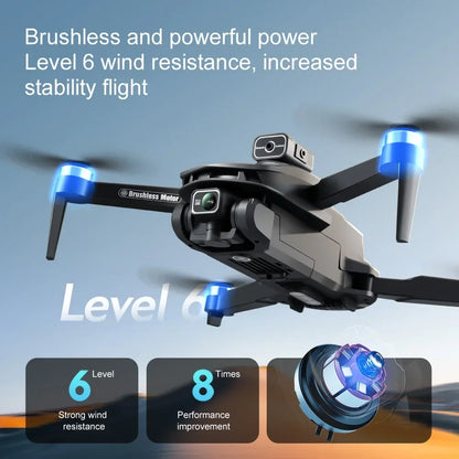 Hyperview™ 8K Three Camera Wide Angle Drone with GPS and 4 Way Obstacle Avoidance Features