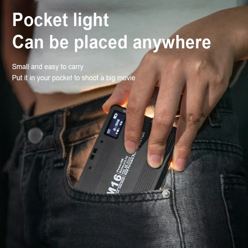 Viltrox™ LED RGB Pocket Flood Light Tripod and Camera attachable