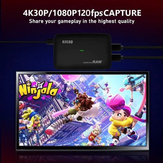 Ezcap Game Capture Card 4K 30fps / 1080P 120fps